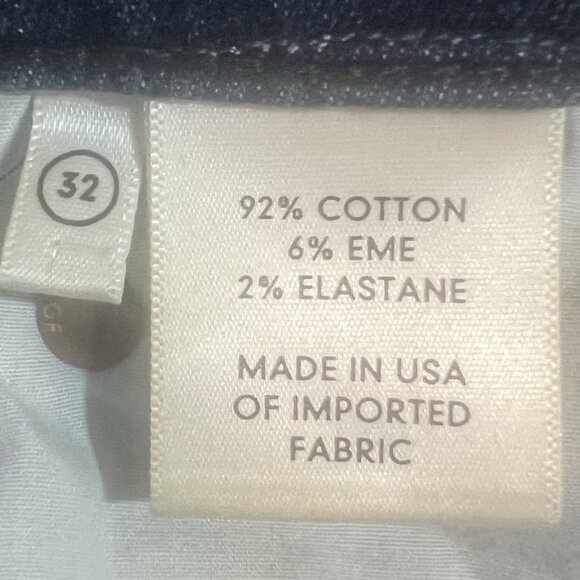 GRLFRND Women’s Jeans Size 32 Reed Blue Denim Cropped High Rise Skinny Straight - Picture 8 of 14